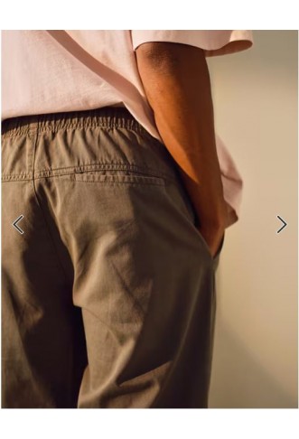 Topman essential washed trousers in khaki