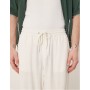 ASOS DESIGN baggy fit pull on linen rich trouser in white
