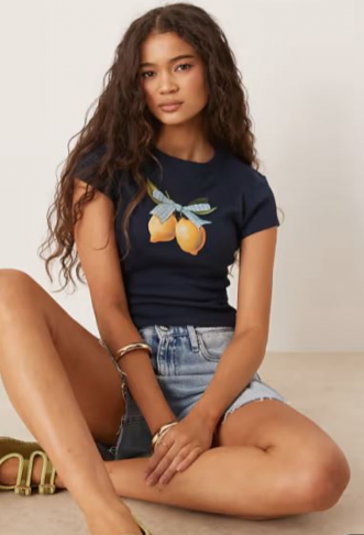 ASOS DESIGN baby tee with...