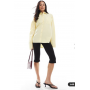 ASOS DESIGN poplin extreme cuff oversized shirt in buttermilk