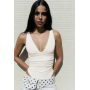 Ruched strappy bodysuit