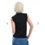 Fred Perry twin tipped sleeveless polo shirt in black/white