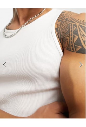 COLLUSION ribbed vest in white