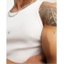 COLLUSION ribbed vest in white