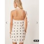 ASOS DESIGN chiffon scarf neck mini dress in polka dot