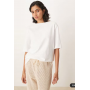 ASOS DESIGN boat neck oversized tee in white