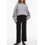 & Other Stories stretch wide leg cropped jeans in black rinse