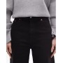 & Other Stories stretch wide leg cropped jeans in black rinse