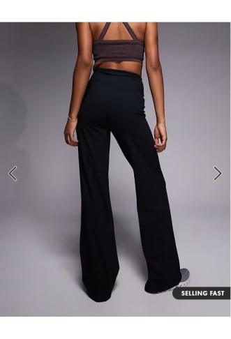 4505 Tall Icon soft touch high waist wide leg dance pant in black