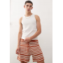 Reclaimed Vintage ribbed racer vest in white