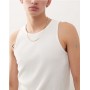 Reclaimed Vintage ribbed racer vest in white