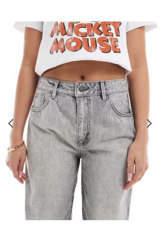 Stradivarius STR baggy jeans in light grey wash