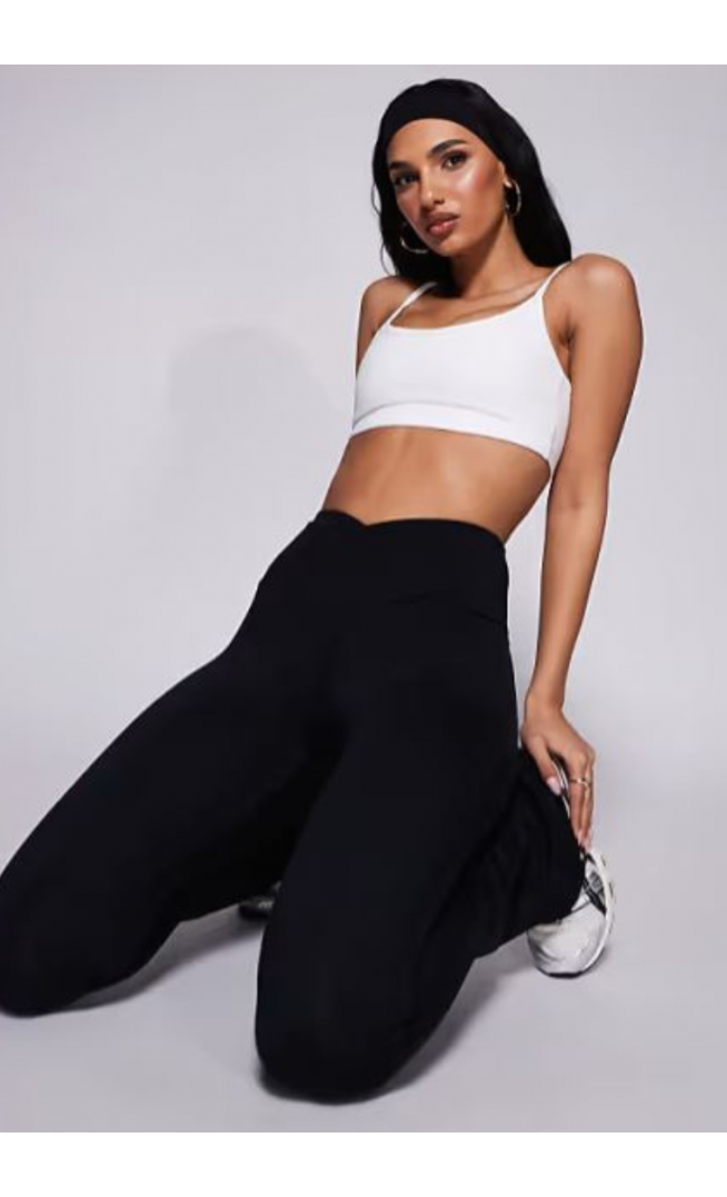 4505 Icon soft touch light support sports bra with adjustable straps in white