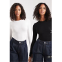 Miss Selfridge 2 pack long sleeve crew neck bodysuit