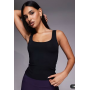4505 Icon active slightly cropped vest in black