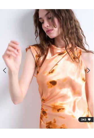 Topshop grown one shoulder ruched waist mini dress in print