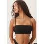 ASOS DESIGN ribbed cross back crop in black