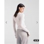 ASOS DESIGN soft long sleeve shrunken tee in cream