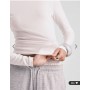 ASOS DESIGN soft long sleeve shrunken tee in cream