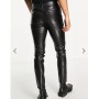 ASOS DESIGN skinny jean in black leather look