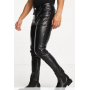 ASOS DESIGN skinny jean in black leather look