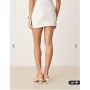 ASOS DESIGN co-ord ponte mini skirt with diamante trim in white