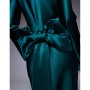 Women's Blue Satin Maxi Dress With exaggerated Bow Back