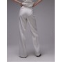 Mango elasticated waist zip side tailored trouser co-ord in white