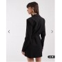 ASOS DESIGN cinched blazer mini dress in black