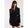 ASOS DESIGN cinched blazer mini dress in black