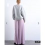 Topshop extreme wide leg satin trouser in pink