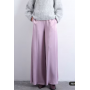 Topshop extreme wide leg satin trouser in pink