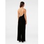 Forever New Black Costanza Diamante Velvet Jumpsuit