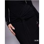 Forever New long sleeve drape maxi dress in black