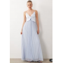 ASOS DESIGN bridesmaids hybrid cami maxi dress with pleat skirt in blue
