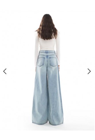 ASOS DESIGN Tall high waist wide leg jeans in vintage wash