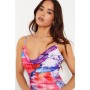 Coast Petite Printed Chiffon & Satin Maxi Dress