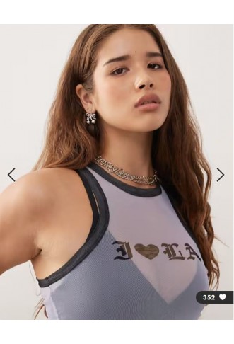 COLLUSION mesh graphic tank
