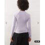 Weekday super soft slim fit long sleeve raglan top in lilac