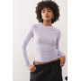 Weekday super soft slim fit long sleeve raglan top in lilac