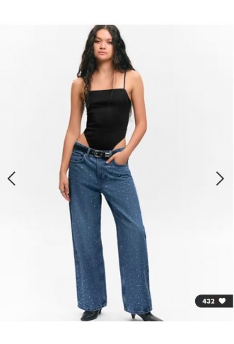 Monki tailored stretch strappy bodysuit in black