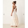 ASOS DESIGN lace insert ruffle tiered swing maxi dress in white