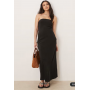 ASOS DESIGN bandeau maxi dress in black