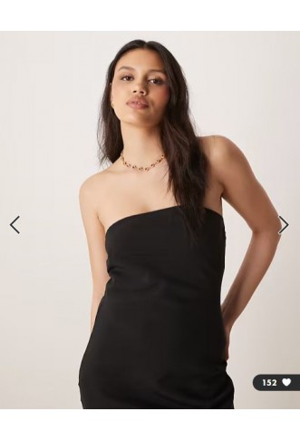 ASOS DESIGN bandeau maxi dress in black