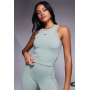 Nike One Training Dri-FIT Gym Life Swoosh fitted cropped vest in khaki