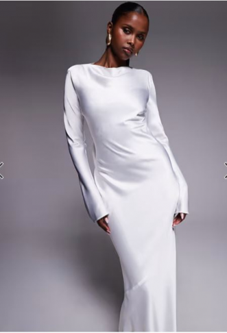 Daska satin maxi dress with...