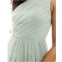 Anaya Bridesmaid tulle one shoulder maxi dress in sage green