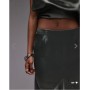ASOS DESIGN satin panel bias maxi skirt in khaki
