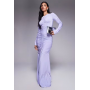 ASOS DESIGN mesh extreme ruched long sleeved maxi dress in lilac