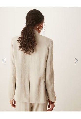 AWARE Mix & Match premium oversized tailored blazer in stone